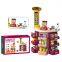 Children's Mini DIY Kitchen Set Plastic Fast Food Table Cash Register Supermarket Stall Shopping-Playworkbench Box Packed
