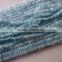 NATURAL AQUAMRINE FACETED SINGLE STRAND BEADS 13 INCH