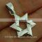 Plain Sterling Silver Star Of David Pendant, pn64