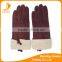 fashion ladies /girls sheep suede and fake fur leather gloves