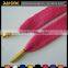 manufacture cheap 5mm pink cotton cord with gold metal end