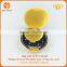 Hot sell!!New Arrivalround shaped light yellow AS+ABS fashion mirror makeups case