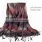 New Fashinable Winter Jacquard Fringe Oblong Scarf/