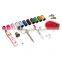 12.5*11.5*2.5 stainless steel/ plastic/ pu/metal sewing kit in zipper pouch