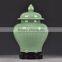 Blue ginger jar embossed mason jar made in China