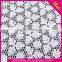 Snowflake embroidery design guipure lace fabric PU leather garment lace fabric polyester mesh lace