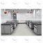 pharmacy laboratory side wall Bench with overbench hanging cabinet