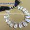 White Rainbow Faceted Elongated Pyramid 8*15 mm 74 cts Faceted Elongated Pyramid 6" Strand length Natural gemstones