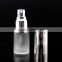 15ml cosmetic glass bottle with aluminum press pump
