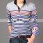 100% cotton long sleeve custom yarn dyed polo shirts design for mem
