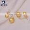 pearl jewelry saltwater white and golden akoya pearl earrings 18K for women