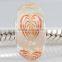 European Style Sterling Silver Crystal Heart Beads