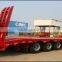 Heavy machine transportation 3 axles low bed semi trailer