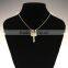 Fashion crystal cross 18k pendant necklace