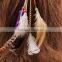 2016 Hot-Selling Girl BOHO Suede Feather Celebrity Peacock Multicolor Feather Tassels Hair Head Band