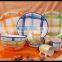round colorful 16pcs latticed stoneware dinner set hand painted