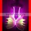 custom led dress dancing in China,RGB color change led light dance wings,light up dress for stage show