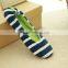soft touch stripped slip on dancing shoe