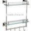 HJ-225 Good quality wall mounted glass shower gel rack bathroom glass rack