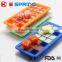With No Spill Lid Cover Food Grade Silicone Ice Cube Tray
