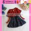 High Quality Autumn Kids Girl Outfit Coat Dress Long Sleeve Korea Style Fashion Baby Latest Dress Style