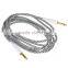 3M/10FT Black & White Cloth Braided Tweed Guitar Cable Cord