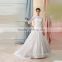 2016 China custom made lace appliqued wedding dress for bridal