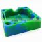 Custom Unbreakable flexible heat resistant Sqaure multi-functional smokeless portable silicone personalized car ashtray