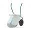 Outsunny Silver/Green 2 Cubic Feet Two Wheel Metal Wheelbarrow