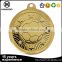 high quality wholesale custom 3d polished casting round shape embossed iron brass zinc alloy material gold plated sport medal