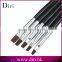 5 Sizes/Set Flat Painting Drawing Pen Nail Art Brushes Acrylic Nail Brush Kit Set