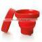 silicone folding cup with lid silicone folding cup