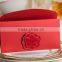 Red flower style Chinese wedding invitation card
