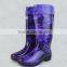 hot selling custom made cheap Ladies fashion printing pvc injection rain boots