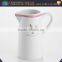 Wholesale white decal ceramic water pitcher for bathroom usage