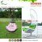 TG15-0139 Half Moon Shape White Indoor Wicker Swing Chair