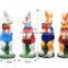 Artificial animal garden statue outdoor bunny garden sculptures
