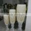 flower vase with jewel and pearl resin vase glass vase