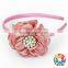 2016 Newest Baby Girls Hair Clasp Flower Pattern Hair Clasp With Jewel Fashion Decorative Girls Hair Hoop
