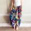 Floral printed Linum baggy boho harem pants yoga pants for ladies