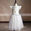 White Flower Girls Dresses For Wedding Gowns Cap Sleeve Lace Girl Birthday Party Dress Tulle Pageant Dress