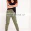 latest lady fashion khaki jogger pants 2016