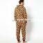 PA0005A adult leopard print wholesale adult onesie pajamas