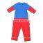 2017 Newborn Baby Boy Unique Applique Long Sleeve T-shirt With Red Pant