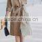 Runwaylover EY0990C Hot Sale 2016 Women Double Breasted Trench Coats With Belt