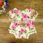 Kids rompers and playsuit floral pom pom rompers M7040505