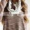 lovable long sleeve tunic for fashion ladies tunic top wholesale