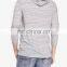 Mens long sleeve space dyed crossover neck hoodie