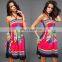 Ladies fashion dresses with pictures of printed spaghetti strap african dresses for women