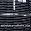Black and white double collar shirt for men striped fine knit golf polo shirt for male